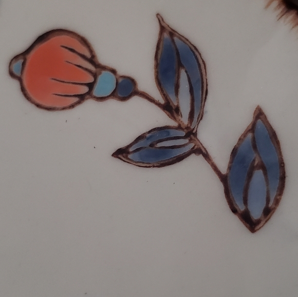 Y monogram plate floral pattern - Picture 5 of 8